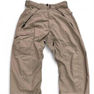Vintage Volcom Snowboard Cargo Pants Stone Taupe Grey